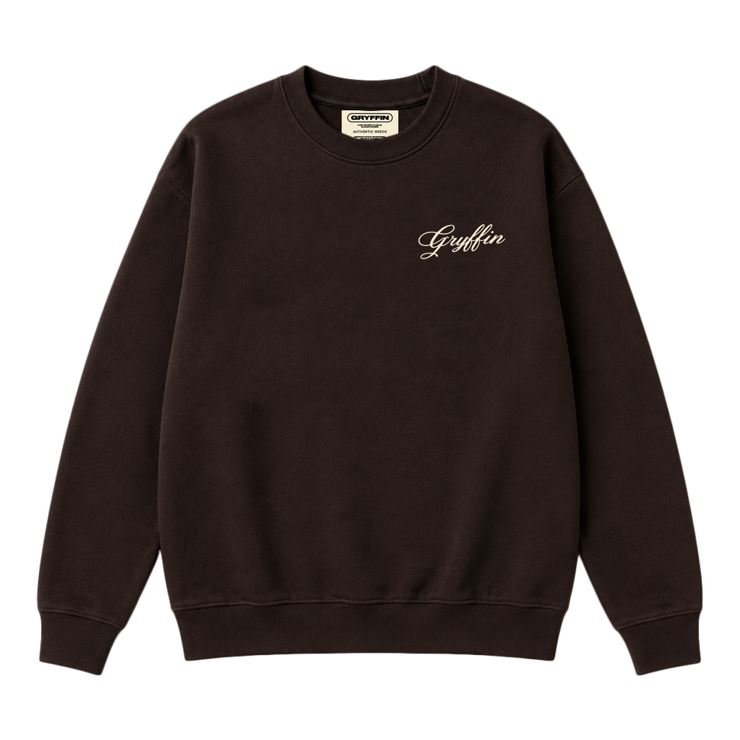 Brown Gryffin Script Pullover